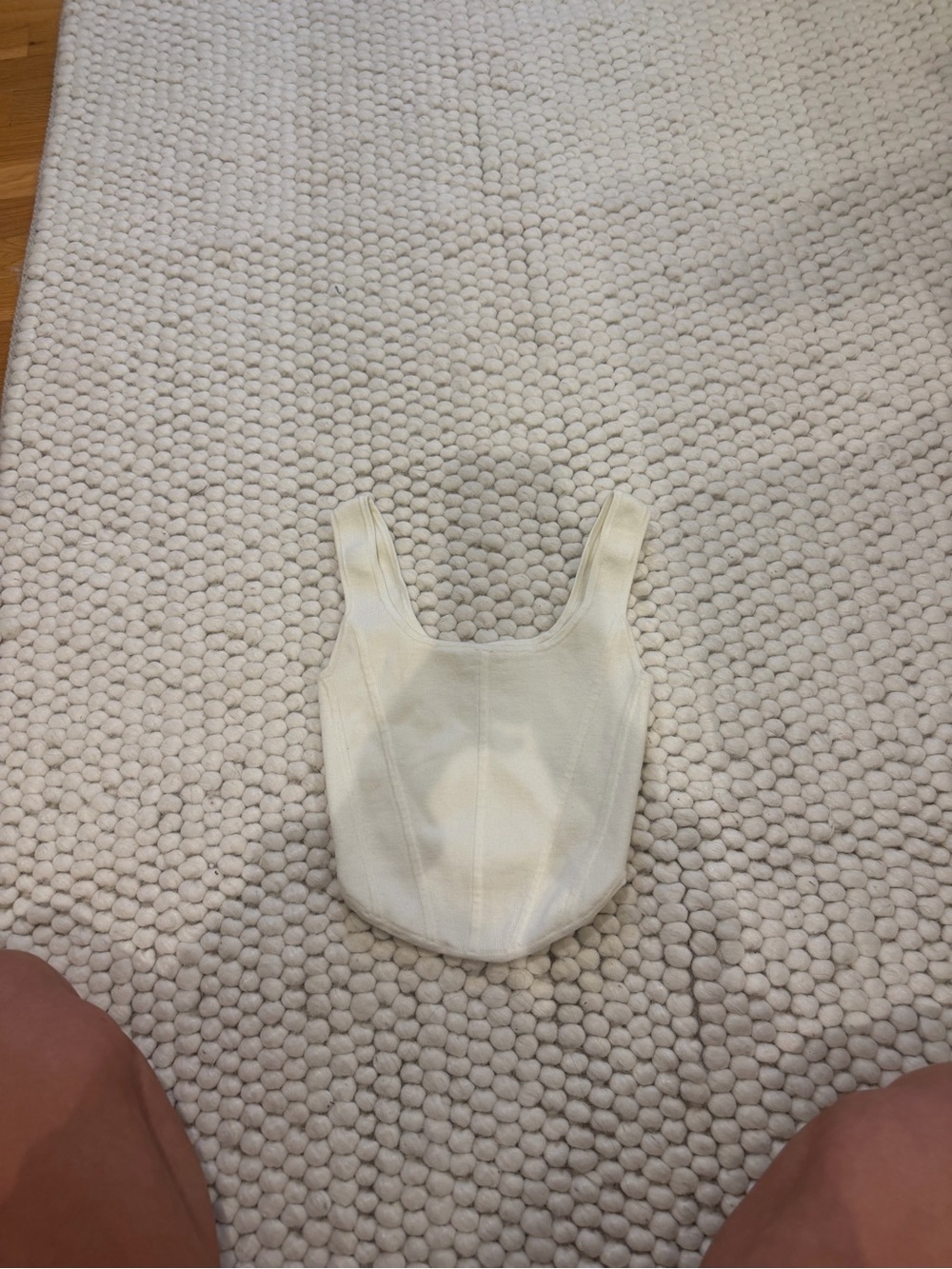 Wilfred Cream Ribbed Tank Top